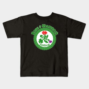 Rose and Shamrock Festival Logo Kids T-Shirt